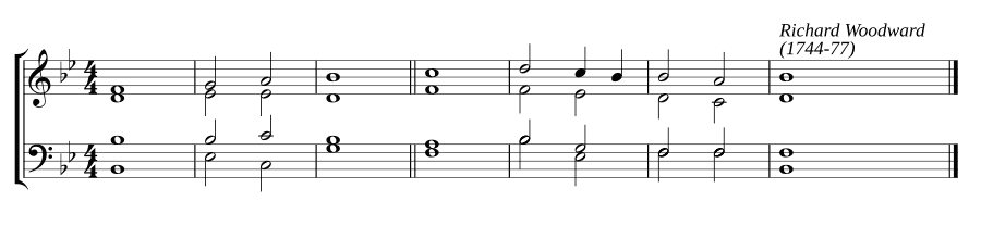 Одноголосный песнопение в си-бемоль мажоре (Single chant in B flat major)
