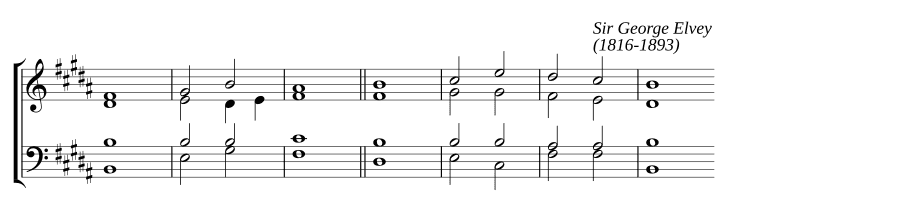 Простой распев си мажор (Single chant in B major)