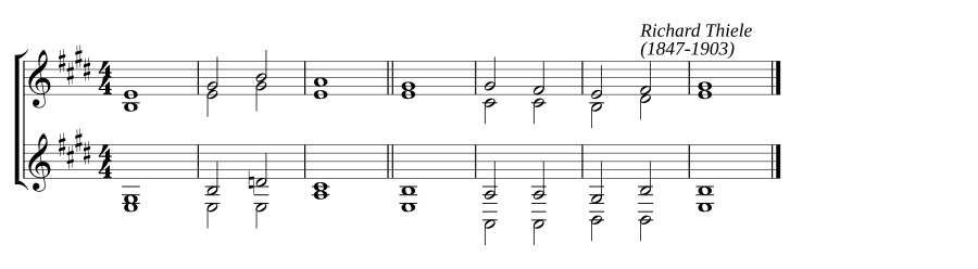 Простой распев ми мажор (Single chant in E major)