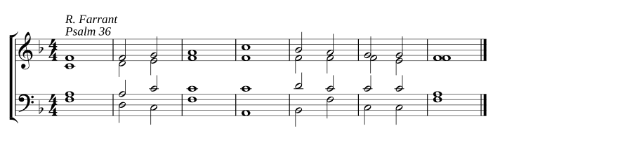 Одноголосный хорал фа мажор (Single chant in F major)