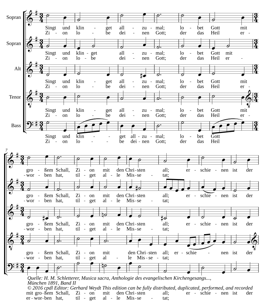 Пойте и звените все вместе (Singt und klinget allzumal)