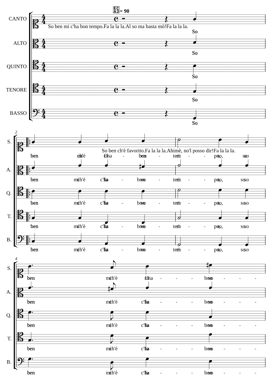 Так хорошо, кто имеет хороший темп (So ben mi c'ha bon tempo)