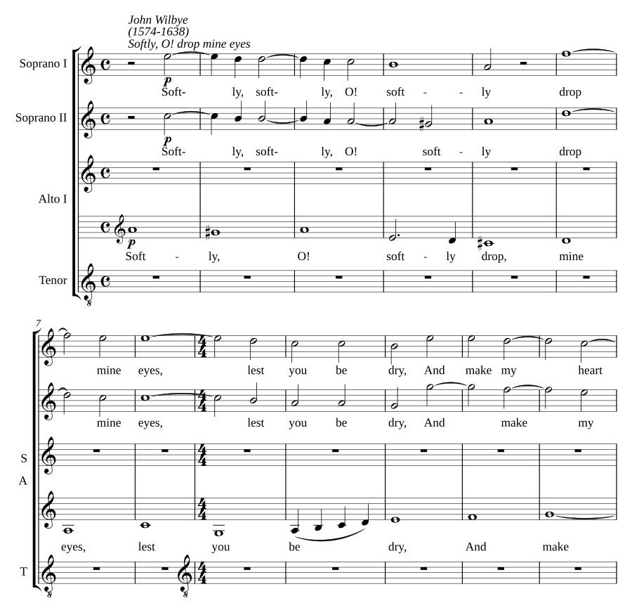 Тихо, о! опусти мои глаза (Softly O! drop mine eyes)