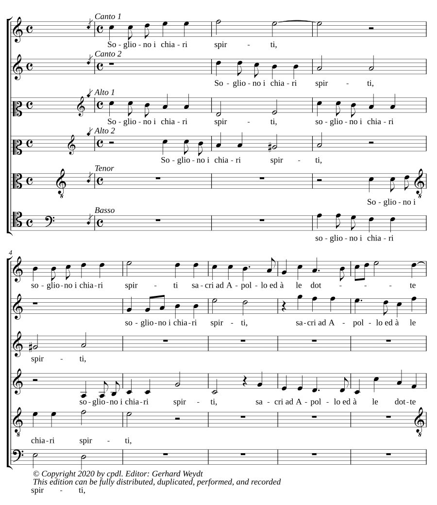 Обычно светлые духи (Sogliono i chiari spirti)