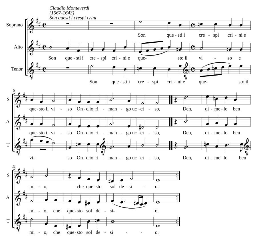 Вот эти кудрявые волосы (Son questi i crespi crini)