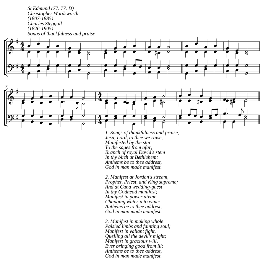 Песни благодарности и хвалы (Songs of thankfulness and praise)