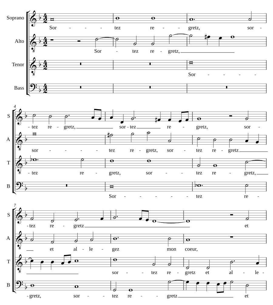 Прощай, сожаления (Sortez regretz)