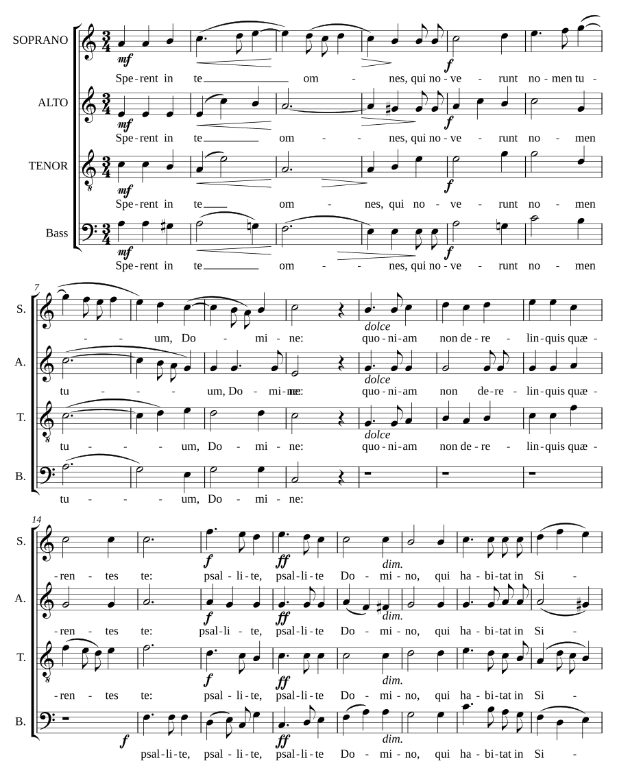 Да уповают на Тебя все (Sperent in te omnes)