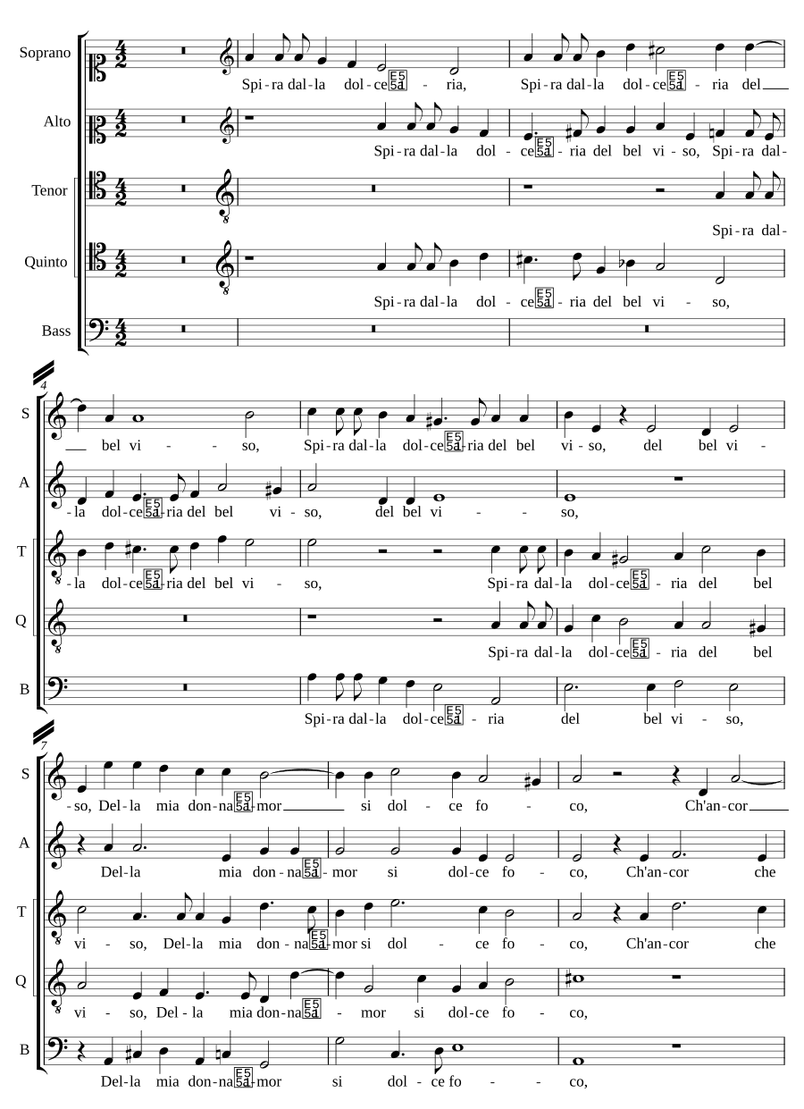 Вздохи из сладкой песни (Spira dalla dolc' aria)