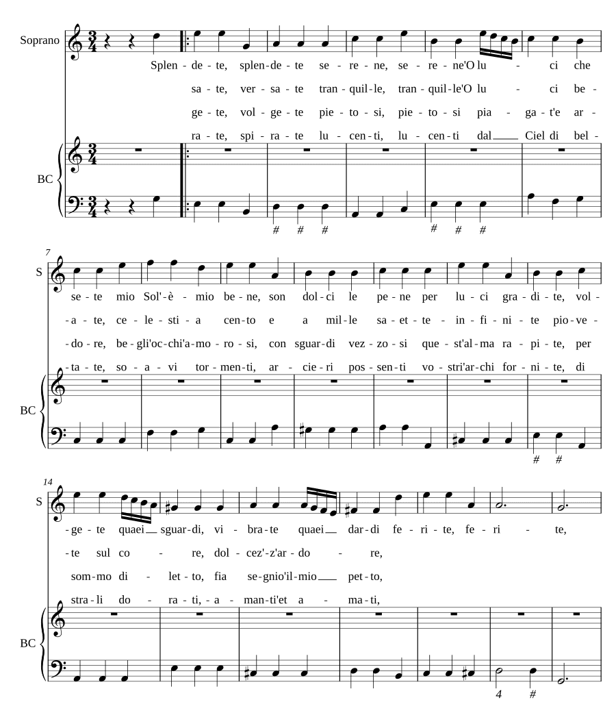 Сияйте, ясные огни (Splendete, serene o luci)