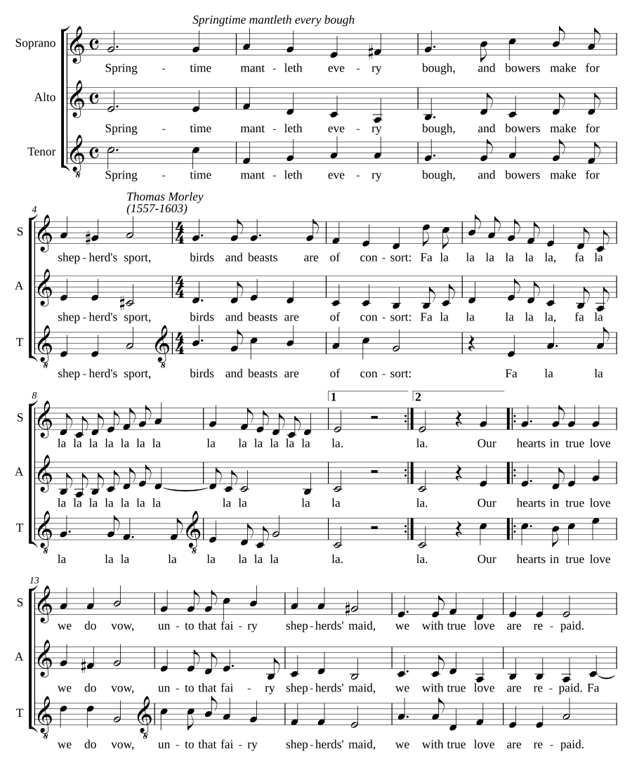 Весеннее время покрывает каждую ветвь (Spring-time mantleth every bough)