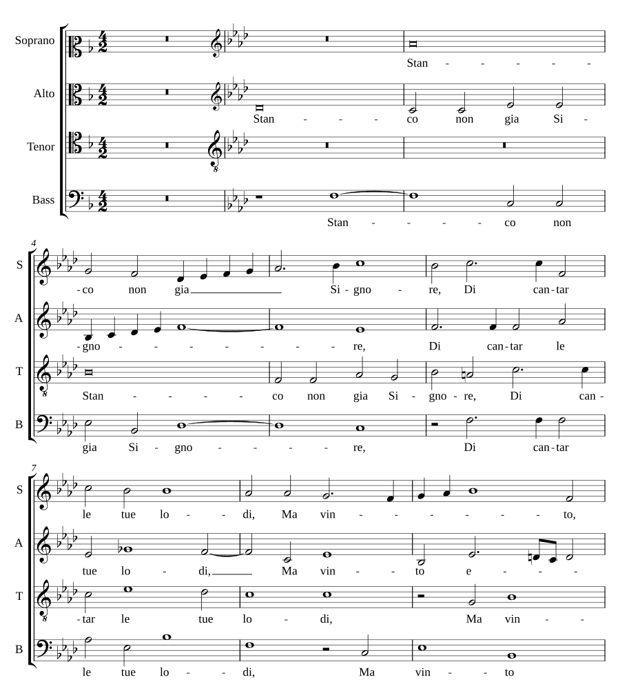 Устал, не уже, Господь (Stanco non gia Signore)