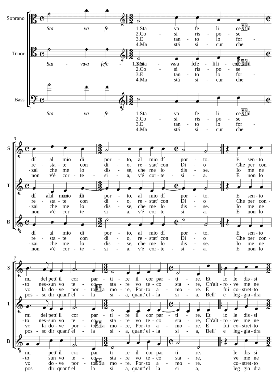Был счастлив день (Stava felice il dí)