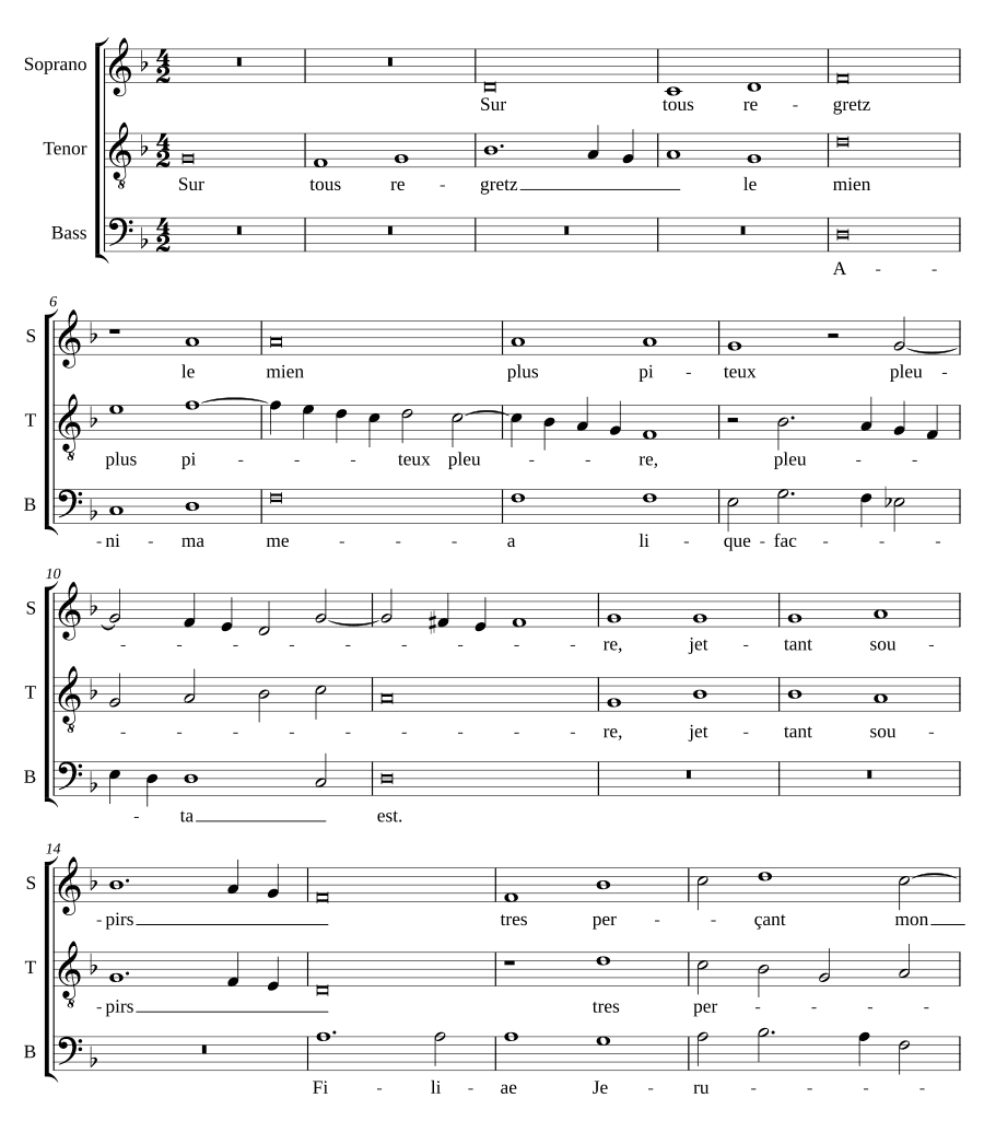 По всем сожалениям / Душа моя (Sur tous regretz/Anima mea)