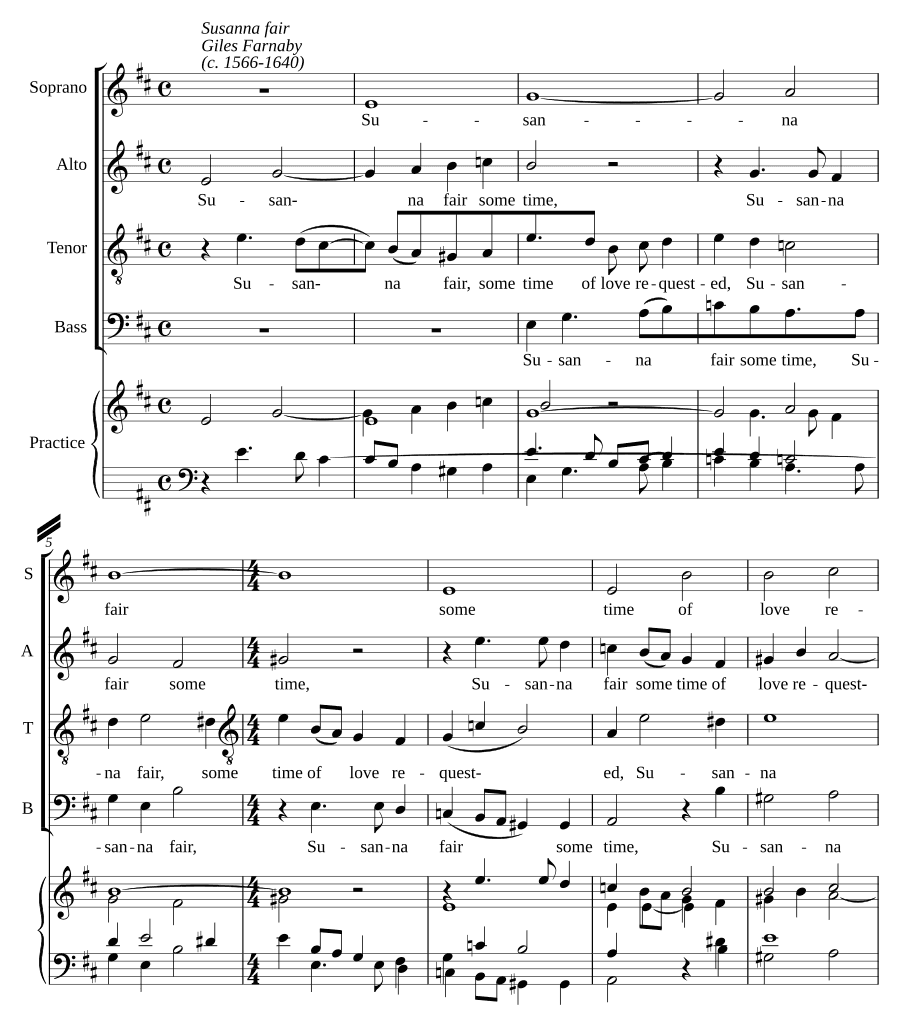 Сусанна, прекрасное время любви (Susanna fair some time of love)