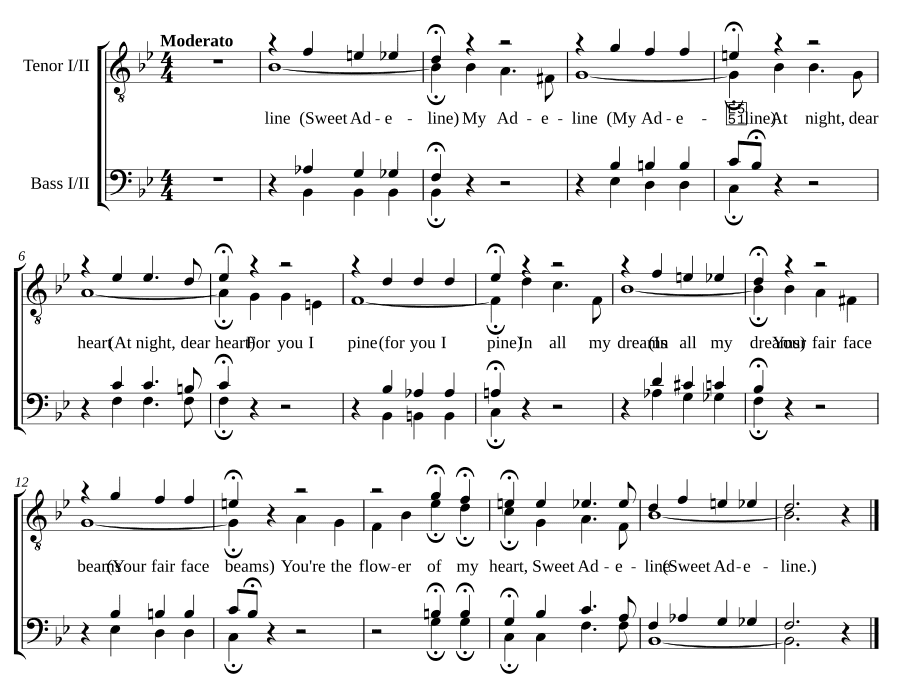 Милая Аделина (Sweet Adeline)