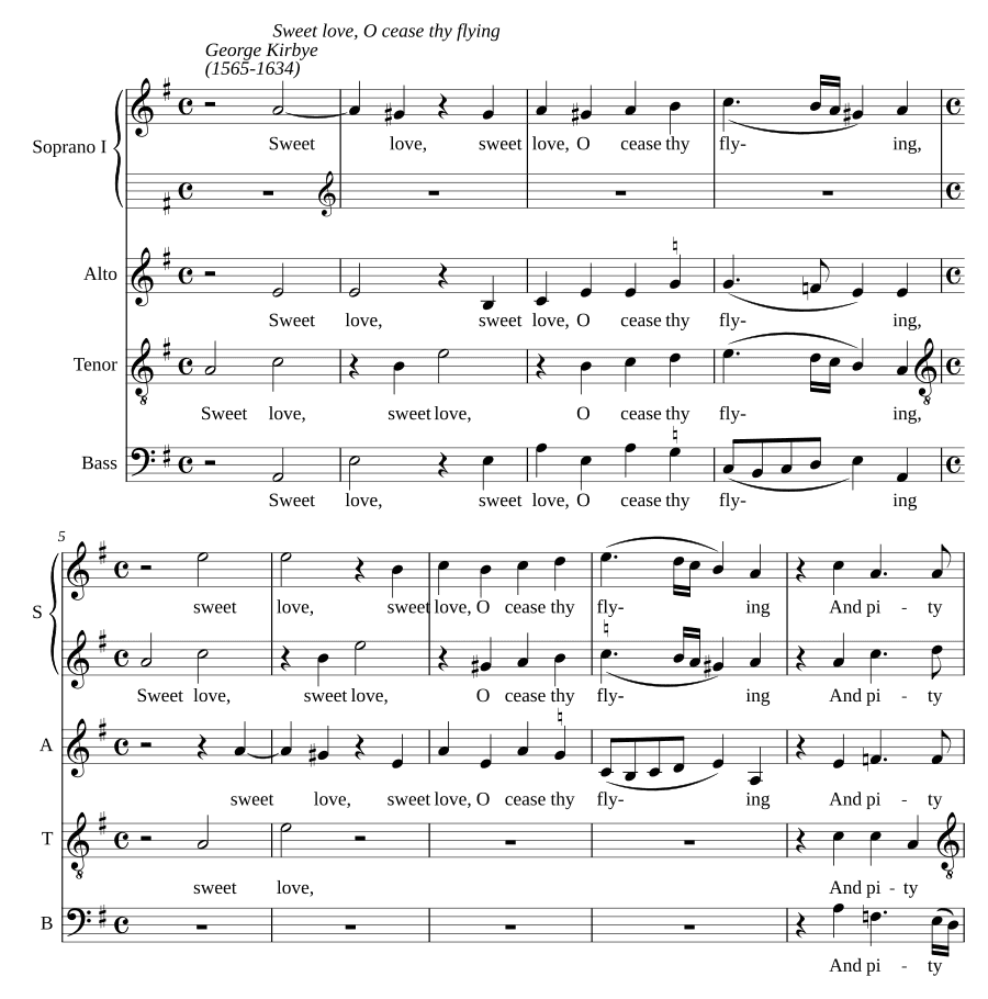 Сладкая любовь, о, прекрати свой бег (Sweet love, O cease thy flying)