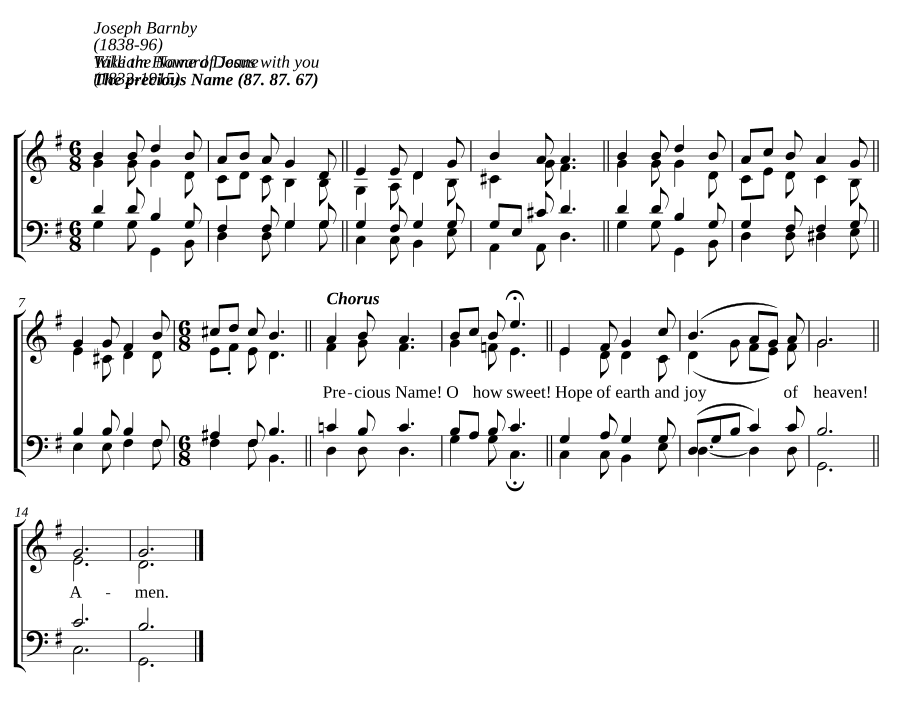 Возьми имя Иисуса с собой (Take the Name of Jesus with you)