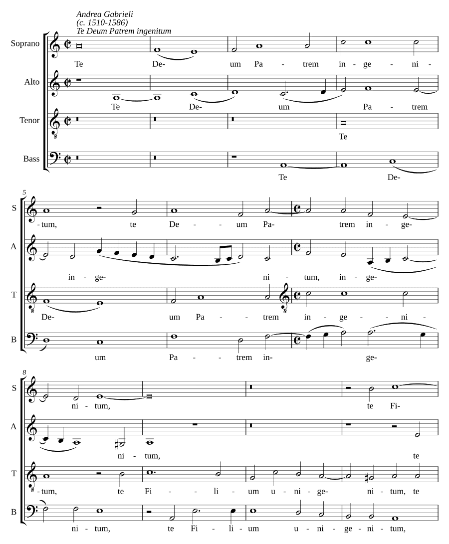 Тебе, Богу Отцу Нерожденному (Te Deum Patrem ingenitum)