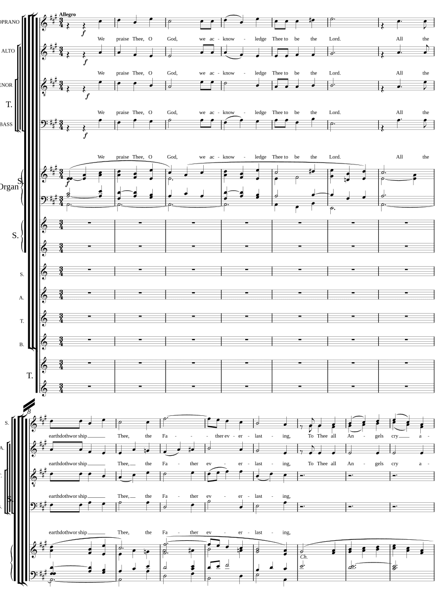 Тебе, Боже, в ля мажоре (Te Deum in A major)