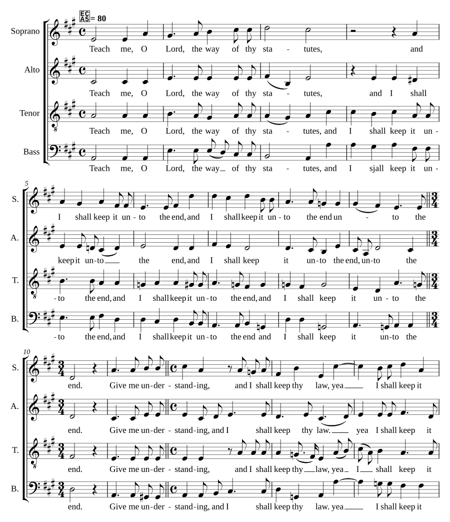 Научи меня, Господи, путям Твоим (Teach me, O Lord, the way of thy statutes)