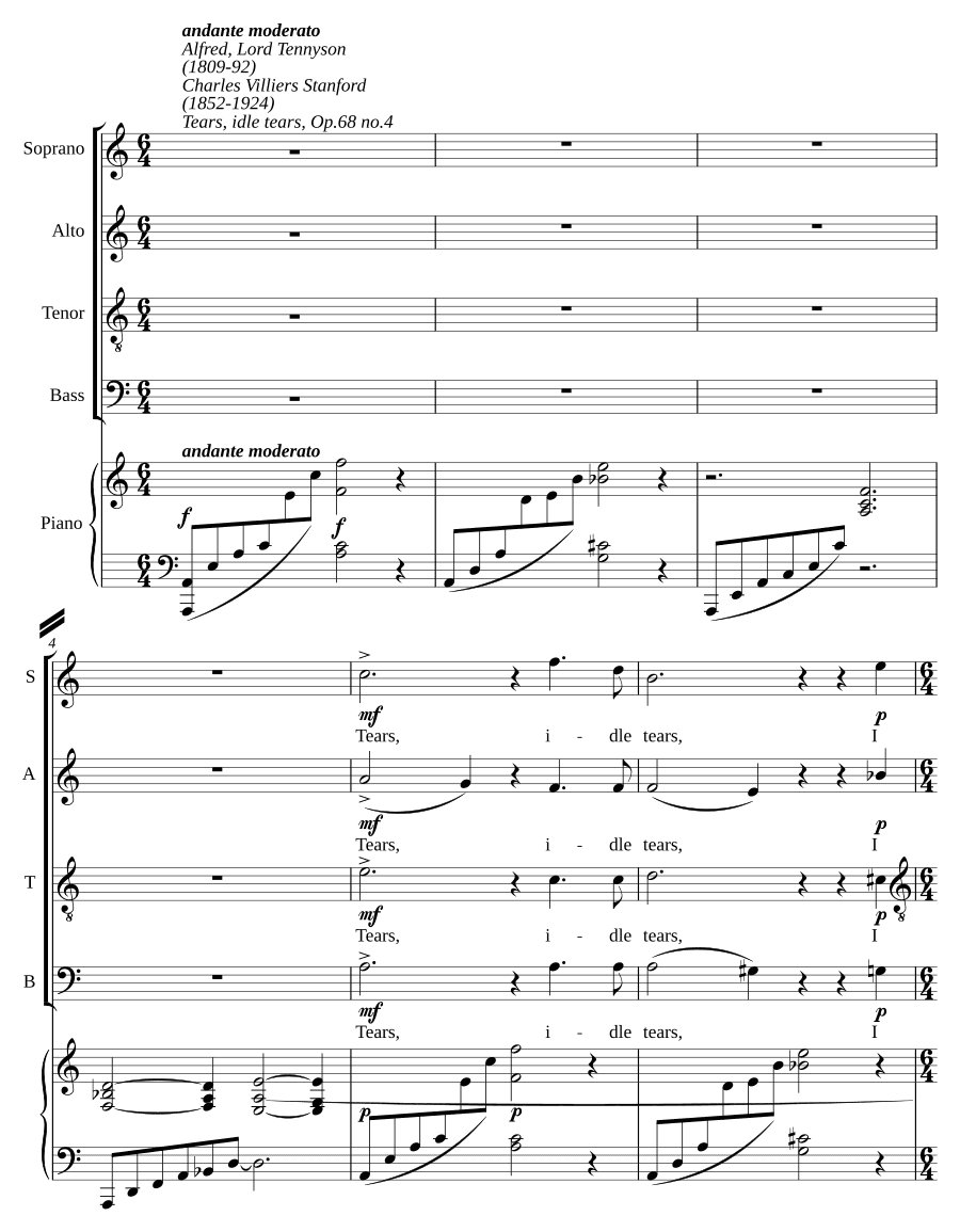Слёзы, праздные слёзы, соч. 68:4 (Tears, idle tears, Op. 68:4)