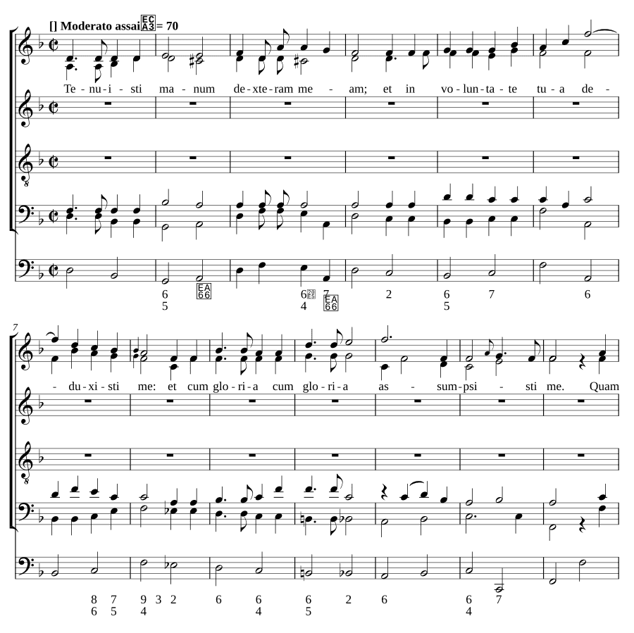 Ты держал правую руку (Tenuisti manum dexteram, MH 695)