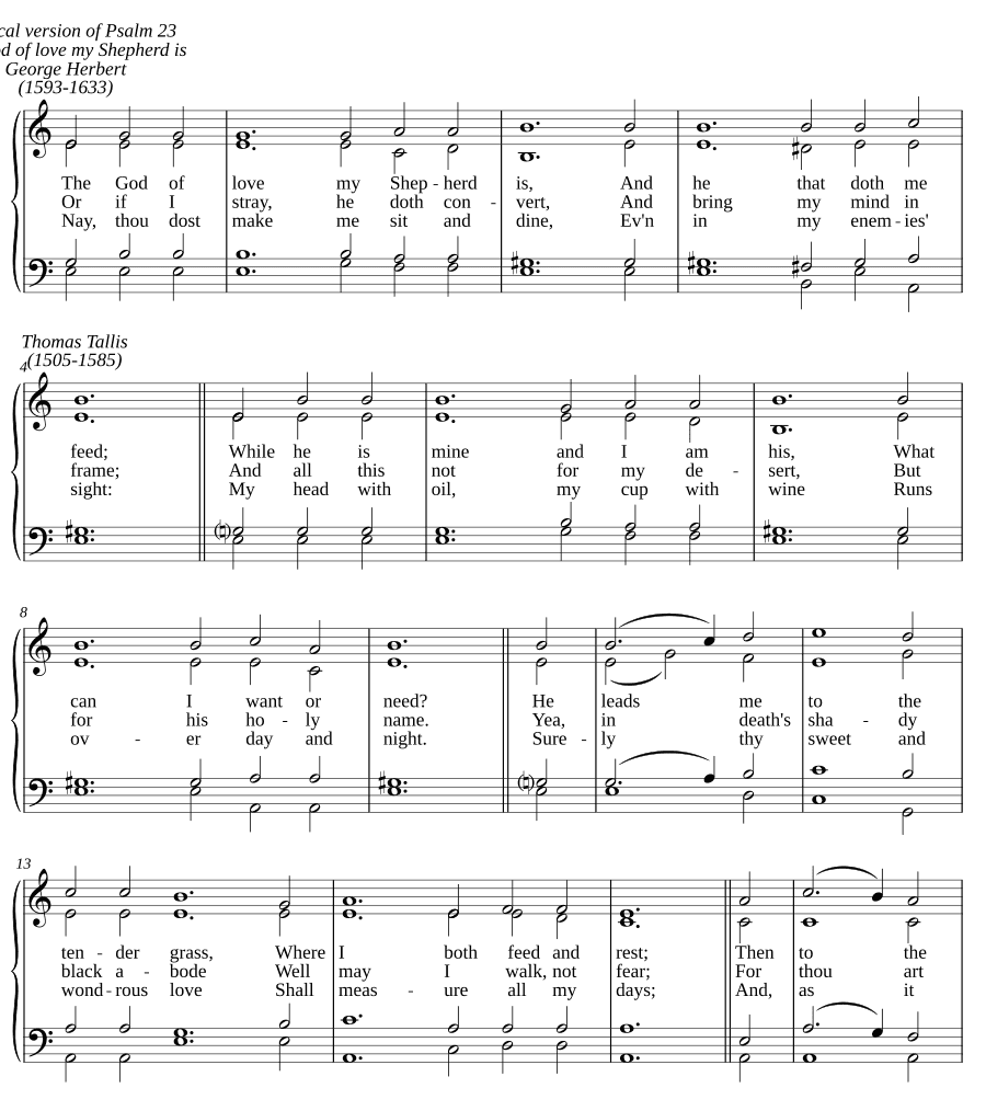Бог любви — мой Пастырь (The God of love my Shepherd is)