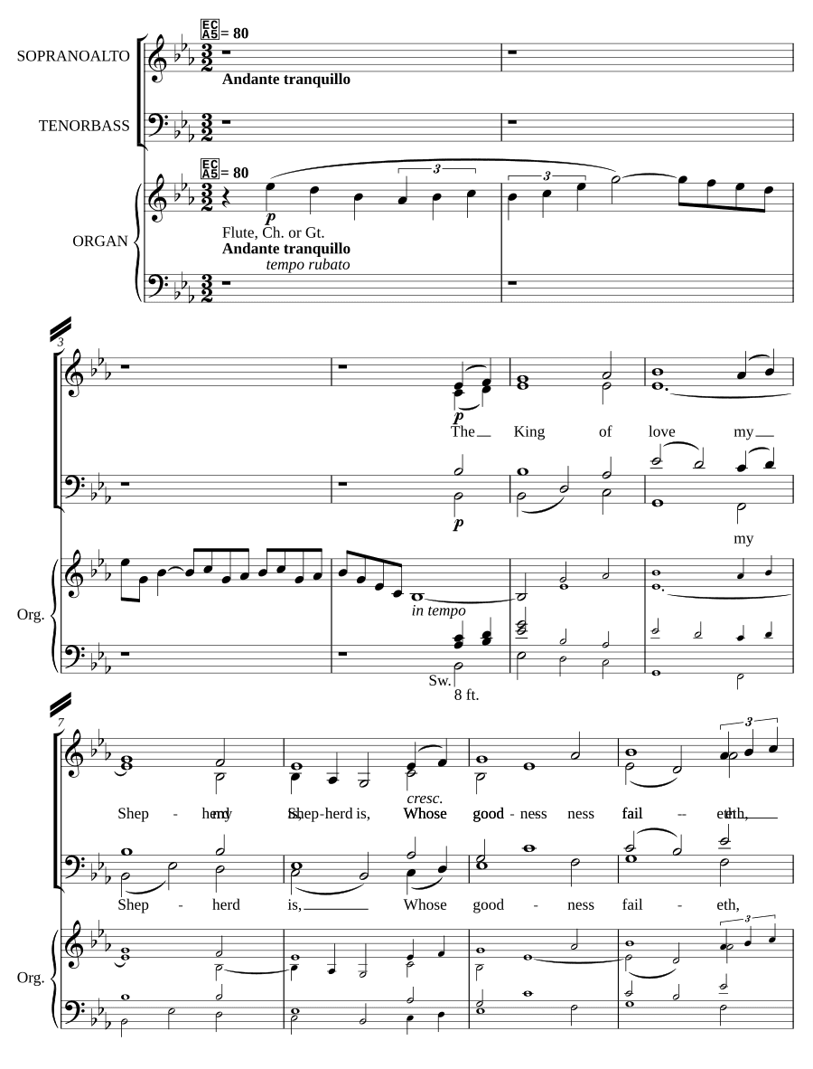 Царь любви — мой пастырь (The King of Love my Shepherd is)