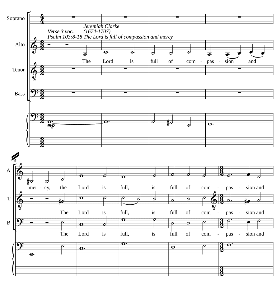 Господь полон сострадания и милости (The Lord is full of compassion and mercy)