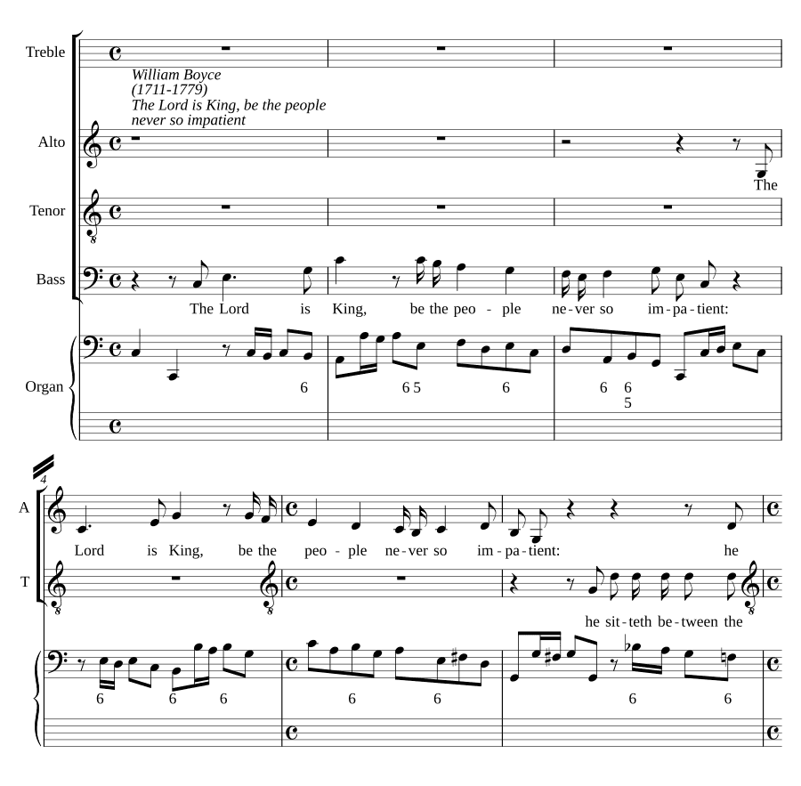 Господь царствует, хотя люди нетерпеливы (The Lord is king, be the people never so impatient)