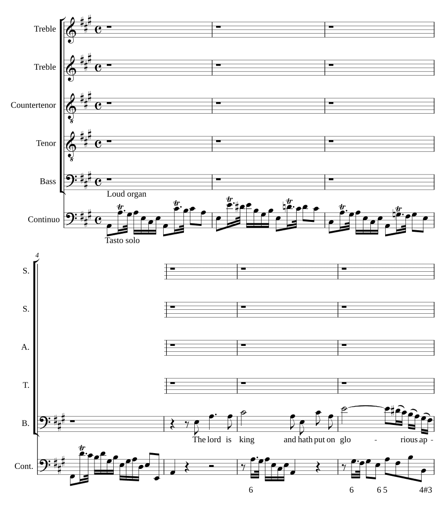 Господь царствует и облекся в славные одежды (The Lord is king and hath put on glorious apparel)
