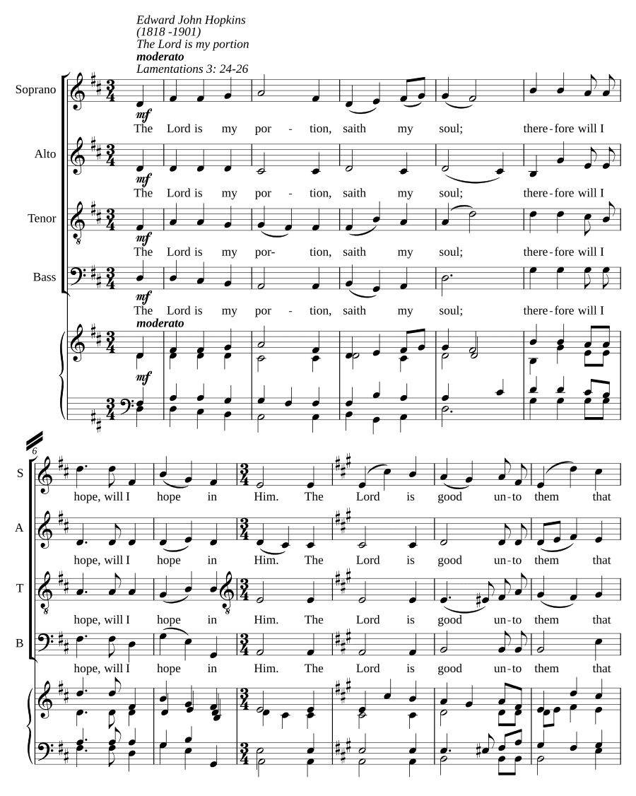 Господь — часть моя (The Lord is my portion)