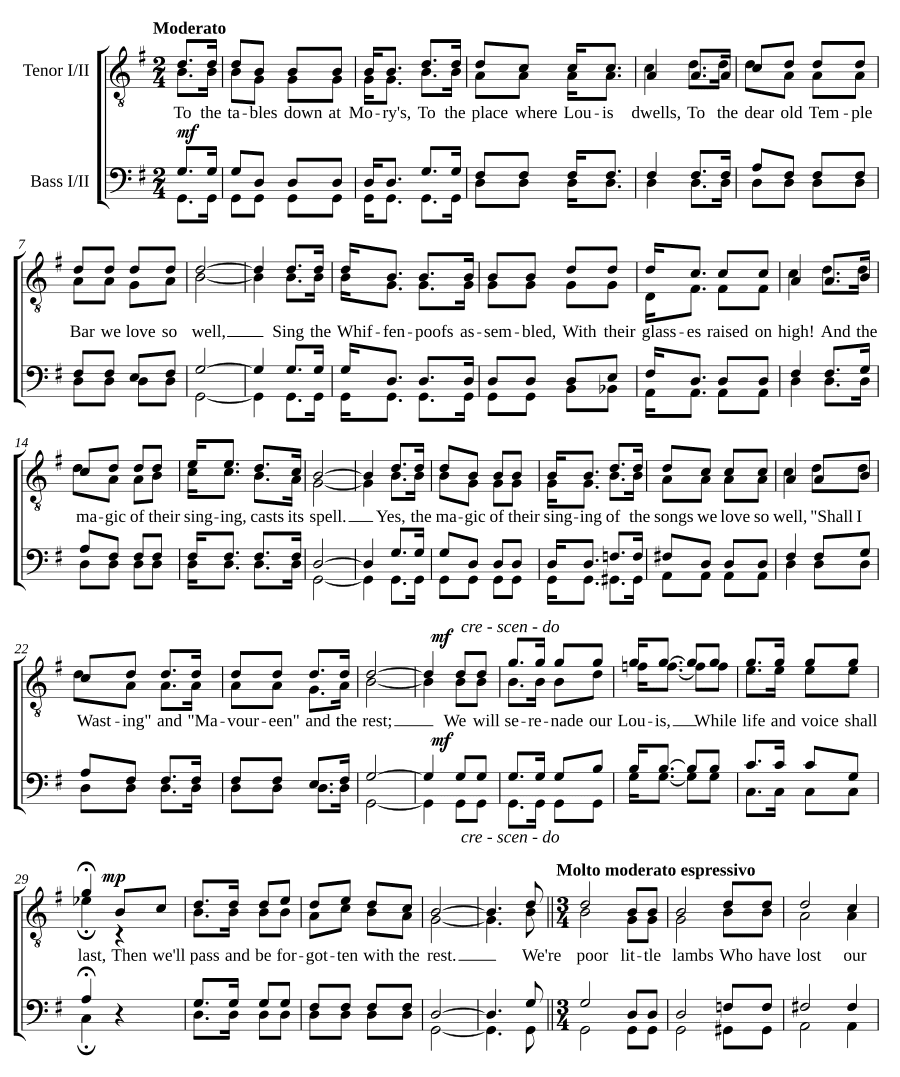 Песня Вифенпуфа (The Whiffenpoof Song)