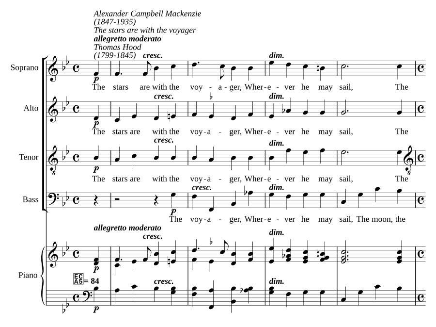 Звёзды с путником, соч. 8, № 7 (The stars are with the voyager, Op.8, no.7)