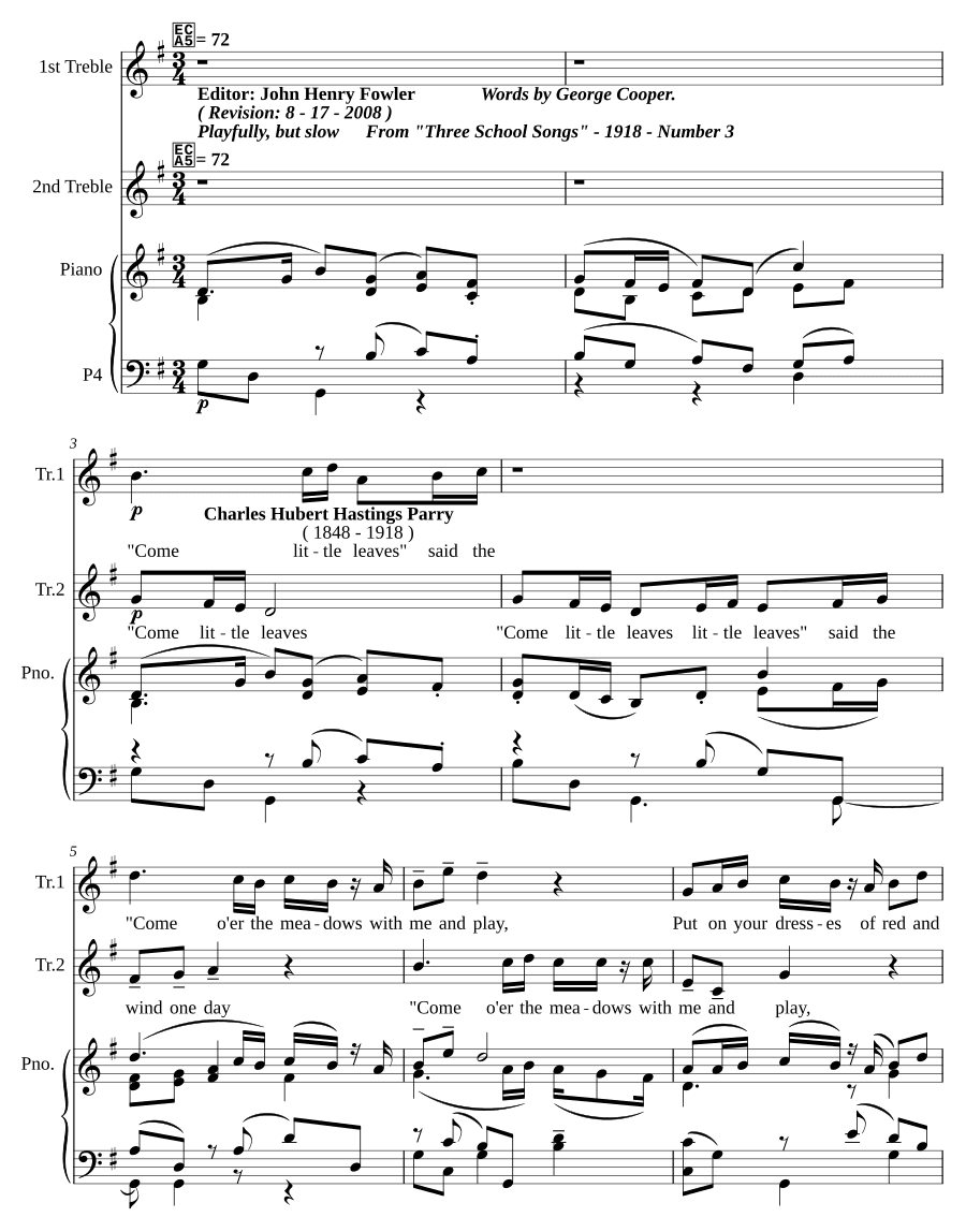 Ветер и листья (The wind and the leaves)