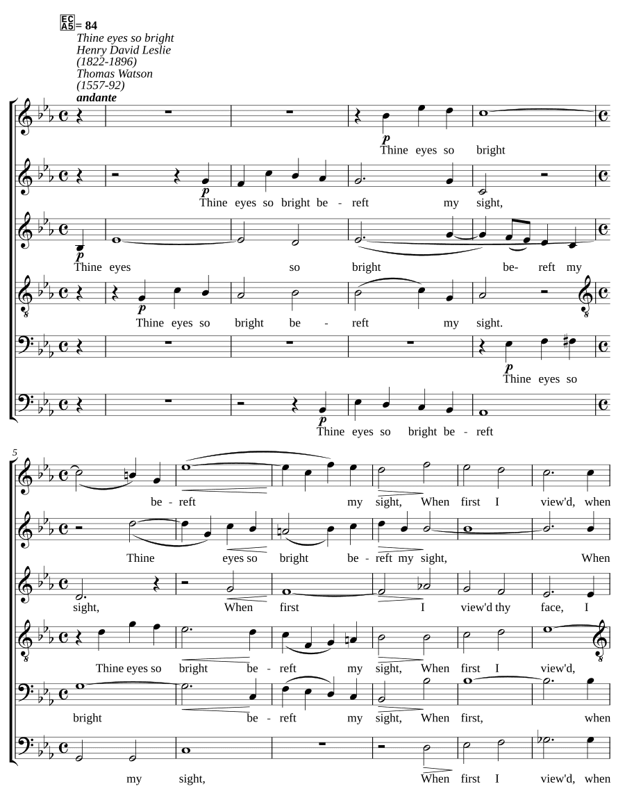 Твои глаза так ярки (Thine eyes so bright)