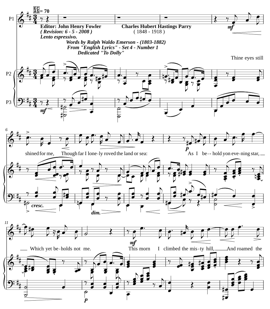 Твои глаза всё ещё сияли для меня (Thine eyes still shined for me)