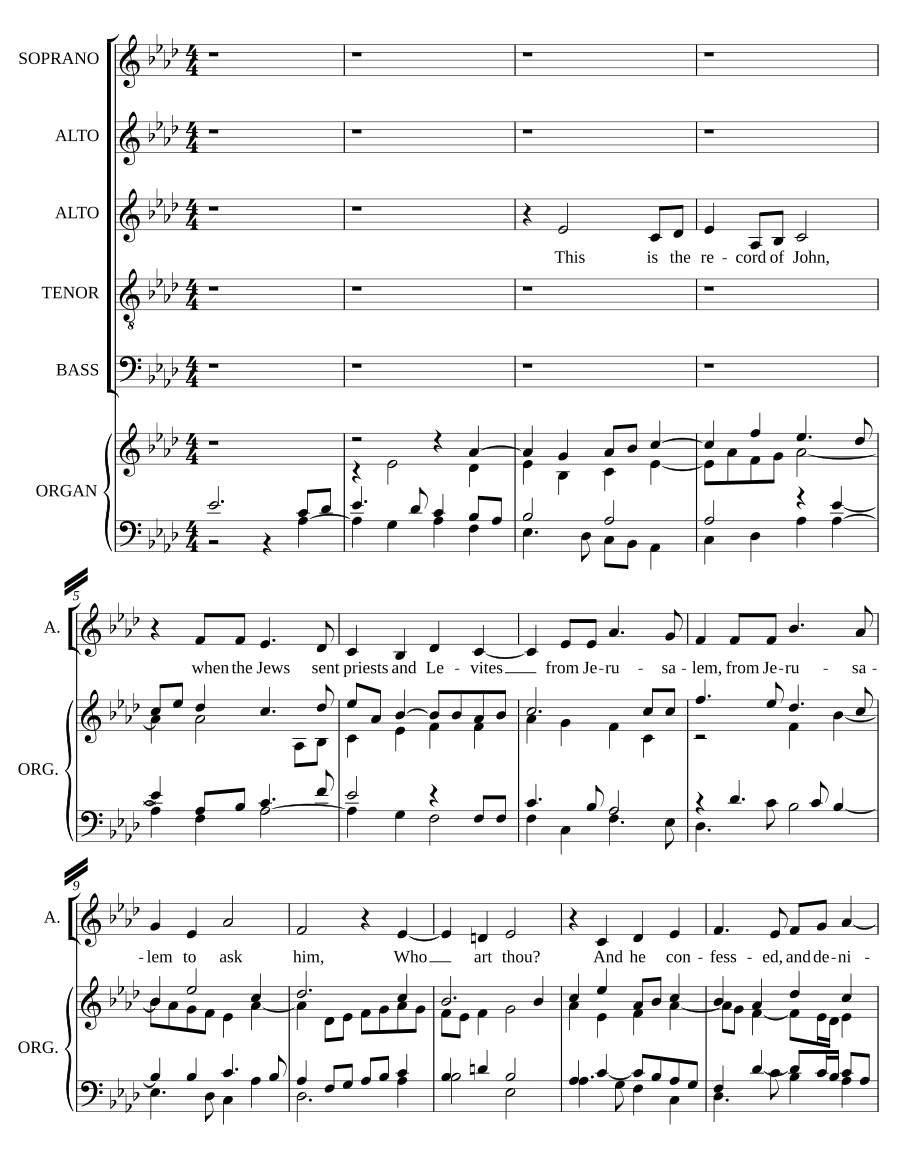 Вот свидетельство Иоанна (This is the record of John)