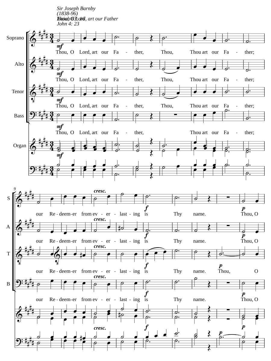Ты, Господь, наш Отец (Thou, Lord, art our Father)