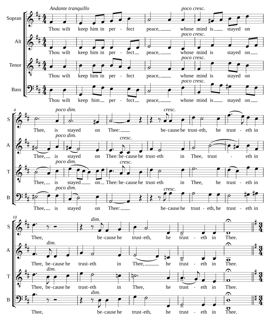 Ты сохранишь его в совершенном мире (Thou wilt keep him in perfect peace)