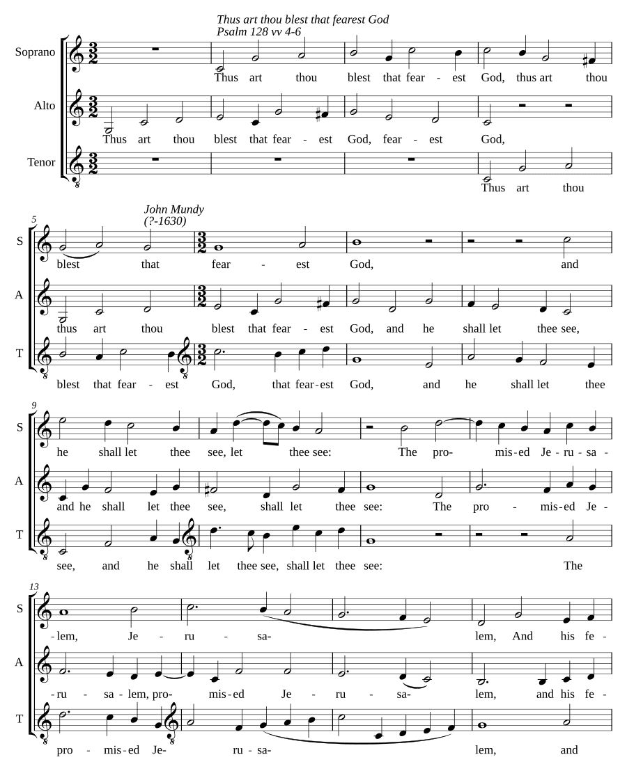 Блажен тот, кто боится Бога (Thus art thou blest that fearest God)