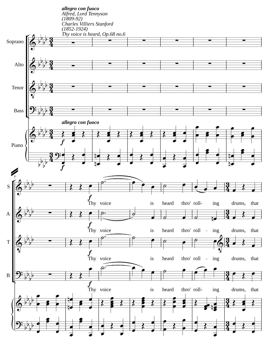 Твой голос слышен, соч. 68 № 6 (Thy voice is heard, Op. 68:6)