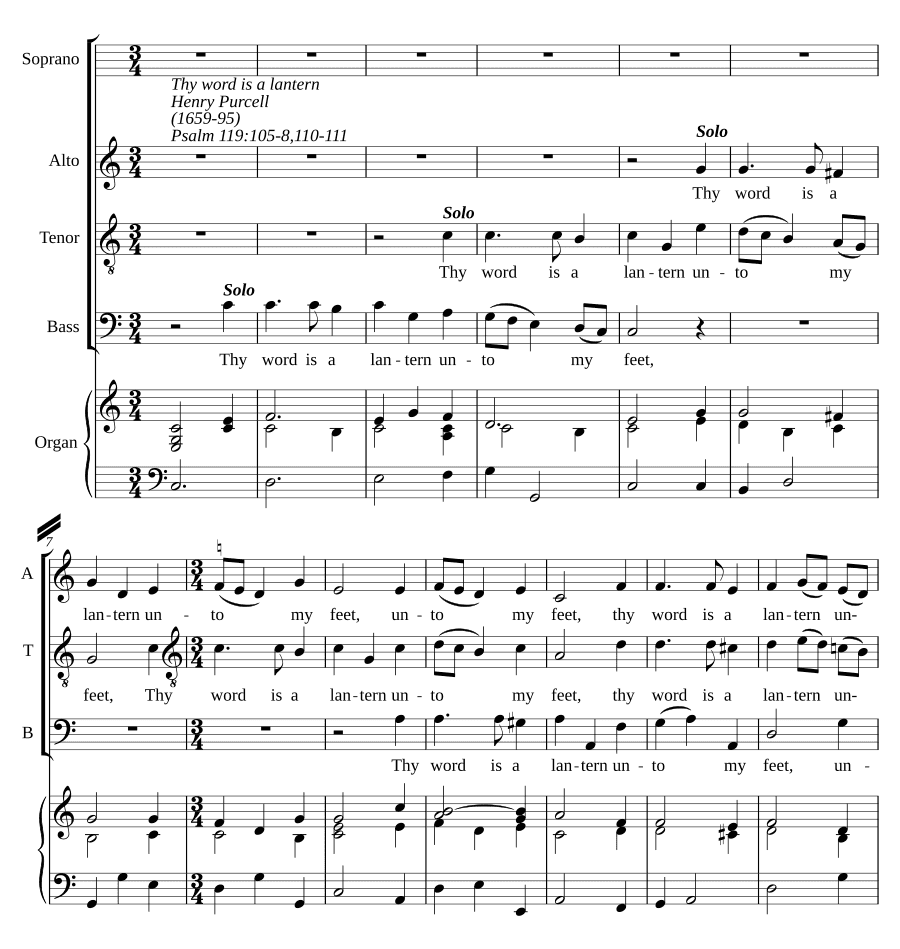 Слово Твое — светильник (Thy word is a lantern, Z 61)