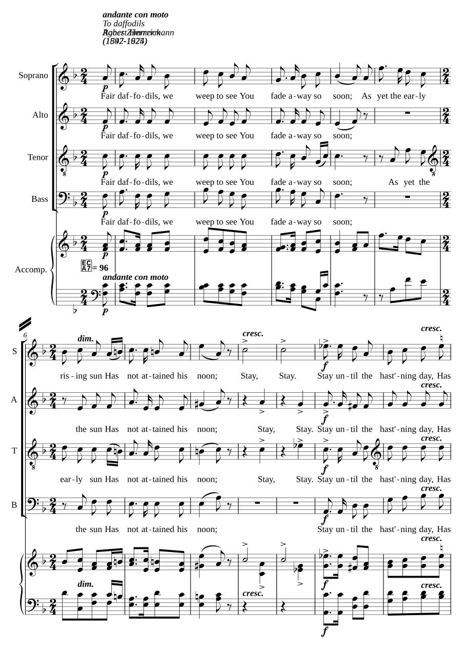 К нарциссам (To daffodils)