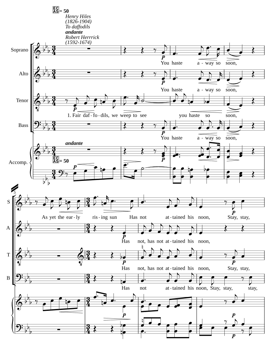 К нарциссам (To daffodils)