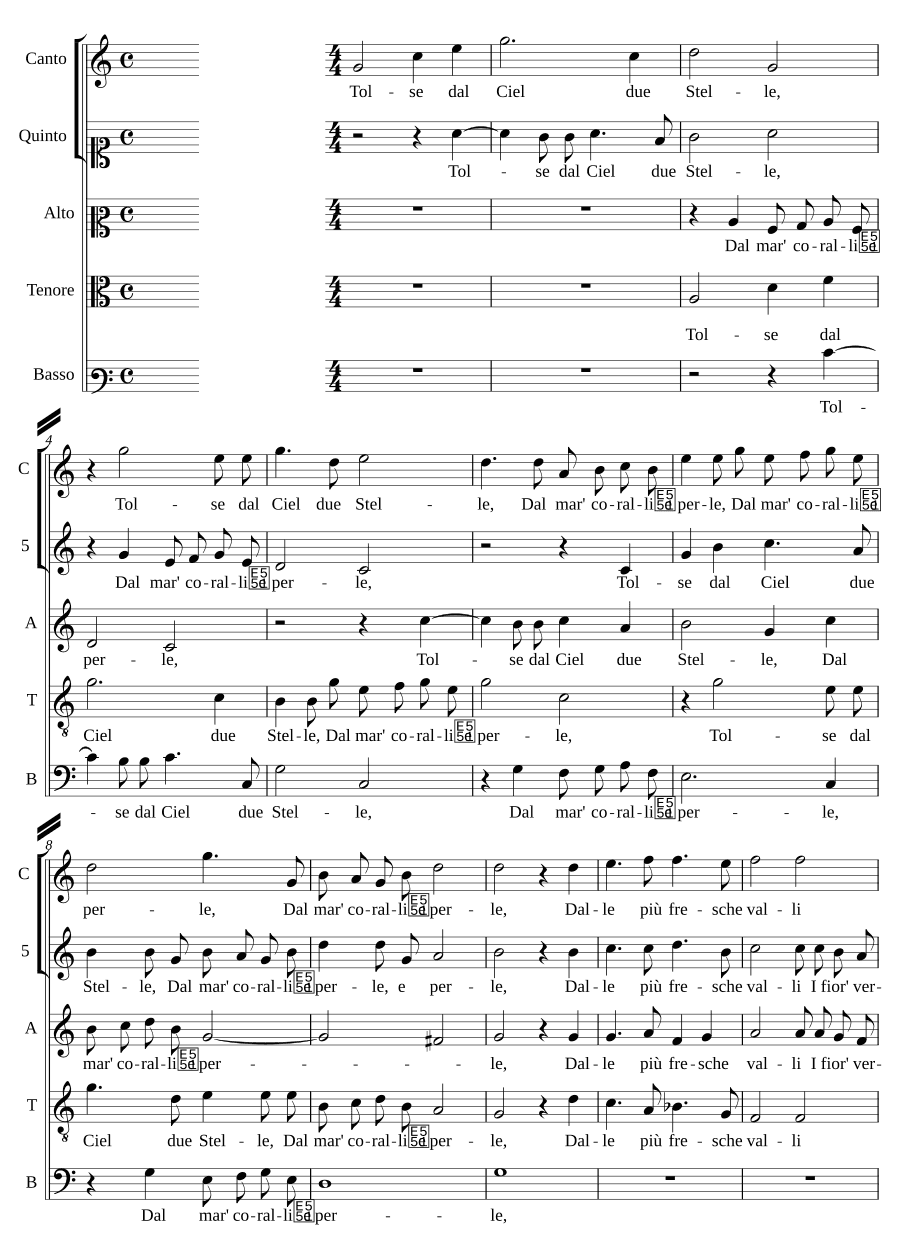 Две звезды с неба (Tolse dal Ciel due Stelle)