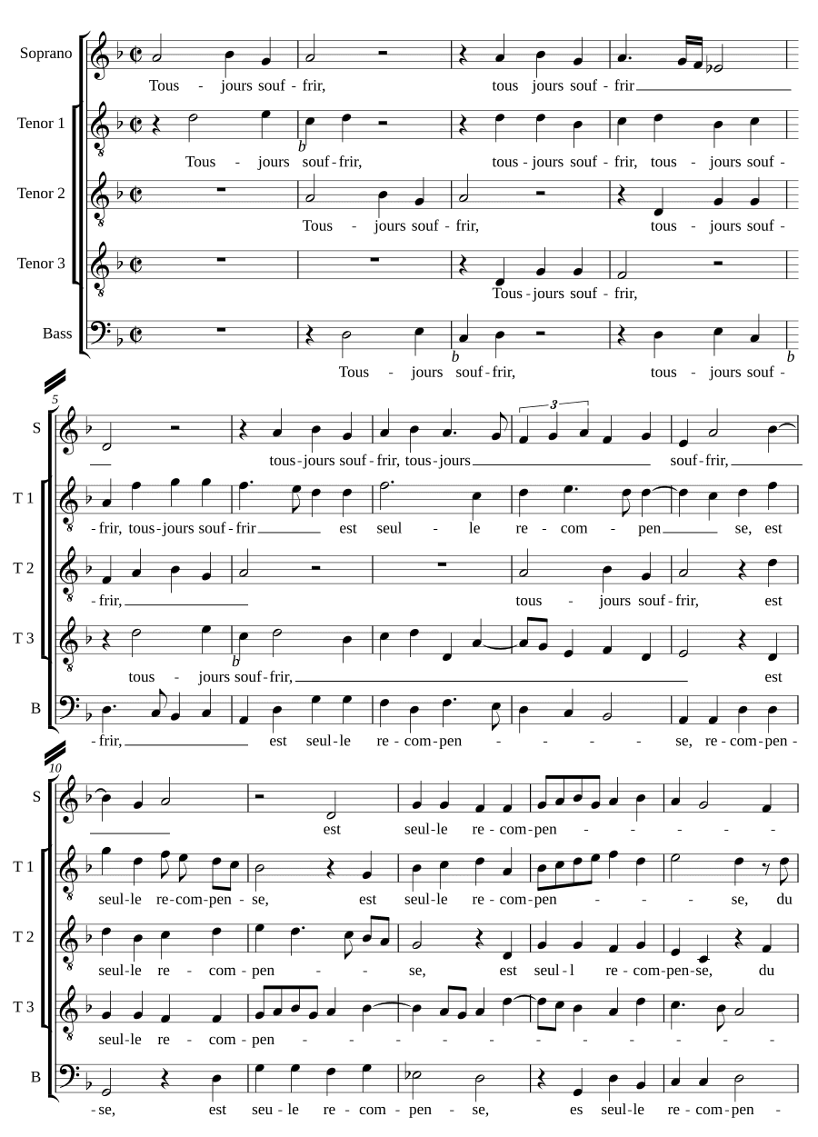 Всегда страдать (Tousjours souffrir)