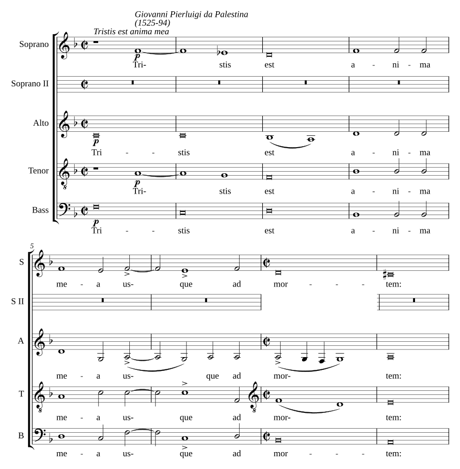 Печальна душа моя (Tristis est anima mea)