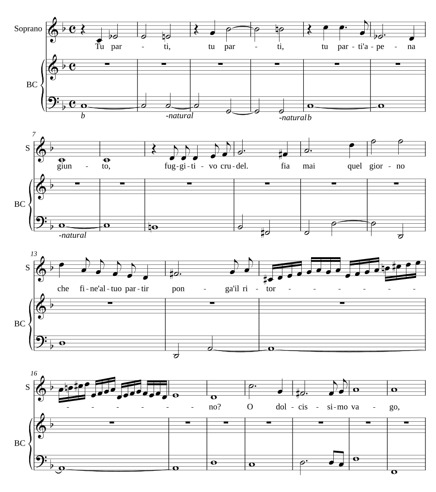 Ты уходишь, едва прибыв (Tu parti apena giunto)